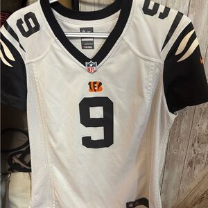 NFL Cincinnati Bengals White & Black #9 Jersey